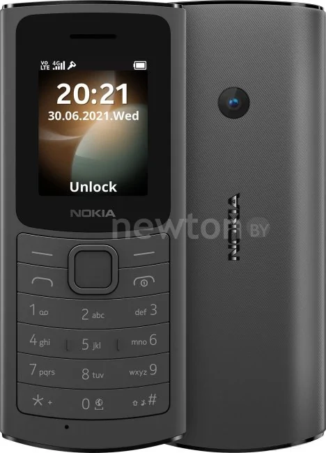 Кнопочный телефон Nokia 110 4G Dual SIM (черный)