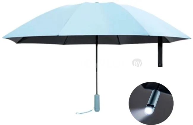 Складной зонт U'Revo Reverse Folding 3187546 (с фонарем, серый)