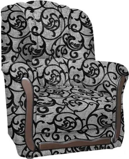 Интерьерное кресло Асмана Анна-1 (завиток черный/рогожка)