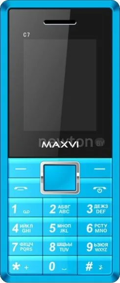 Кнопочный телефон Maxvi C7 Blue/White