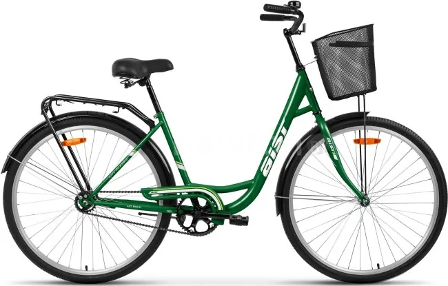 Велосипед AIST 28-245 с корзиной 2022 (зеленый)