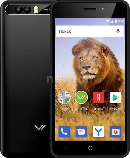 Смартфон Vertex Impress Lion Dual Cam (черный)