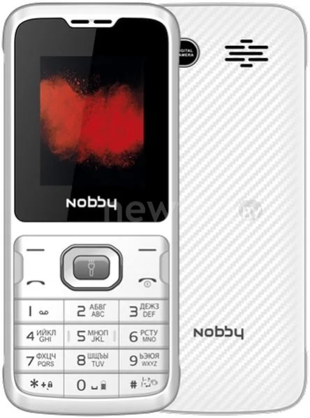 Кнопочный телефон Nobby 110 (белый/серый)