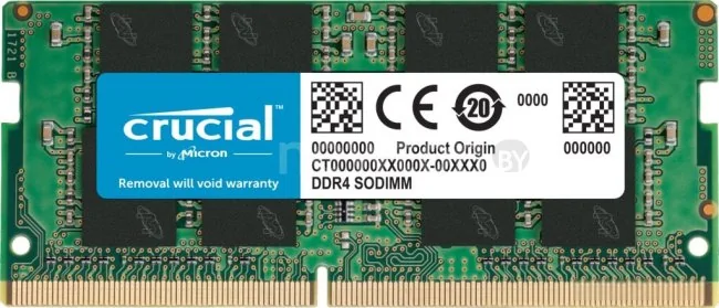 Оперативная память Crucial 16GB DDR4 SODIMM PC4-25600 CT16G4SFRA32A