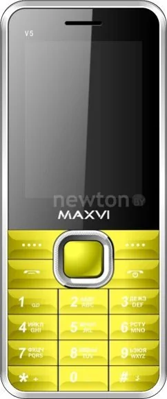 Кнопочный телефон Maxvi V5 Yellow