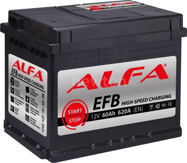 Автомобильный аккумулятор ALFA EFB 60 R (60 А·ч)