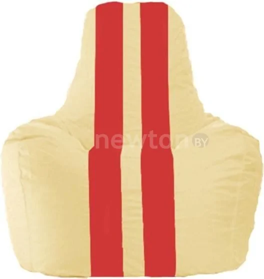Кресло-мешок Flagman Спортинг С1.1-145 (светло-бежевый/красный)