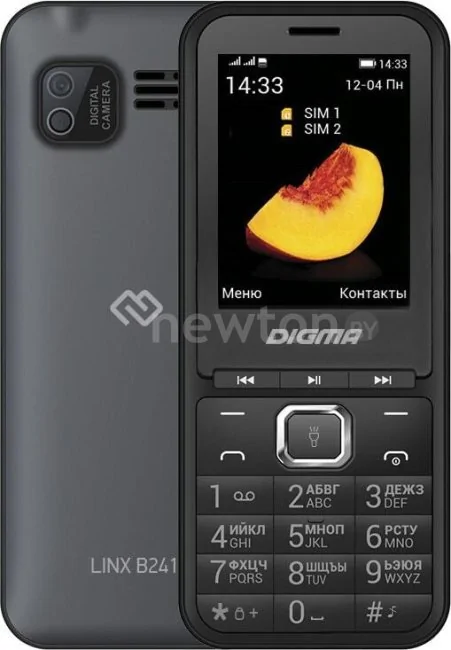 Кнопочный телефон Digma Linx B241 (серый)