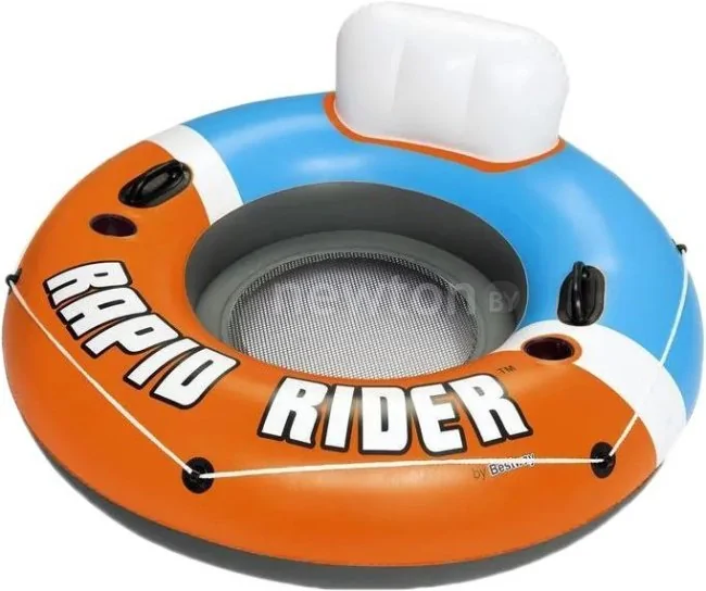 Круг для плавания Bestway Rapid Rider Tube 43116 (голубой/оранжевый)