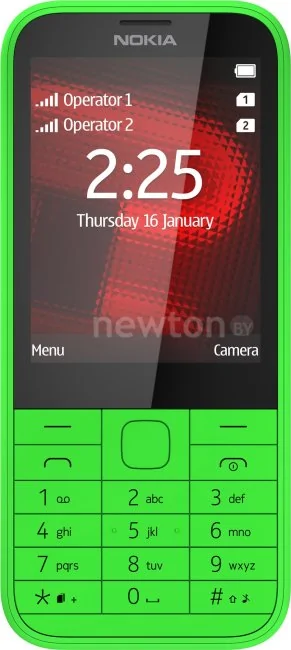 Кнопочный телефон Nokia 225 Dual SIM Green Black
