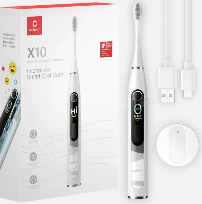 Электрическая зубная щетка Oclean X10 Smart Electric Toothbrush (серый)