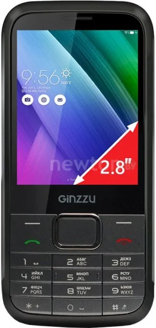 Кнопочный телефон Ginzzu M108D Gray