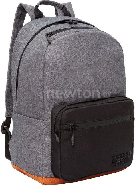 Школьный рюкзак Grizzly RQL-218-3 (черный/кирпичный)