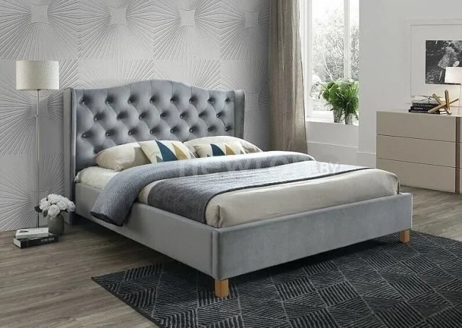 Кровать Signal Aspen Velvet 180x200 (серый)