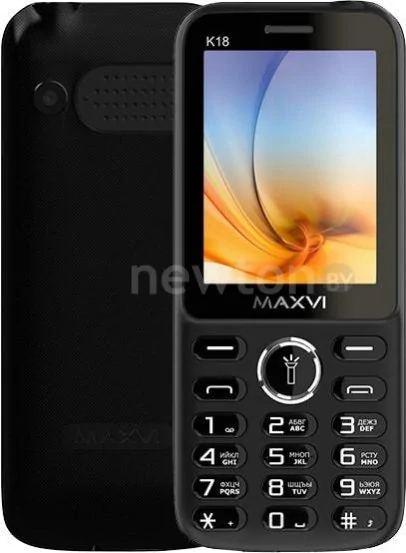Кнопочный телефон Maxvi K18 (черный)