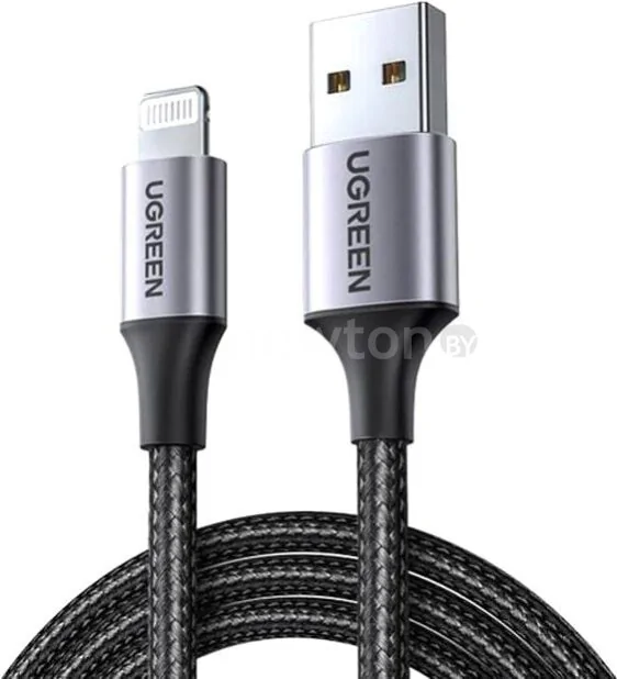 Кабель Ugreen US199 60157 USB Type-A - Lightning (1.5 м, черный)