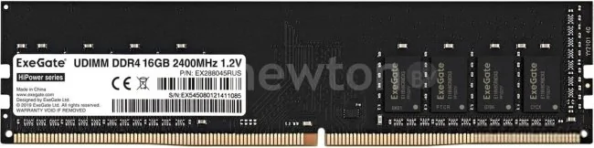 Оперативная память ExeGate HiPower 16GB DDR4 PC4-19200 EX288045RUS