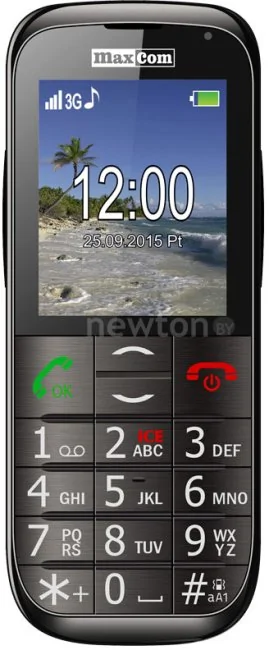Кнопочный телефон Maxcom MM721BB 3G (черный)
