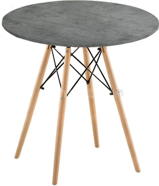 Кухонный стол Mio Tesoro ST-001Ф80 (серый бетон/дерево)