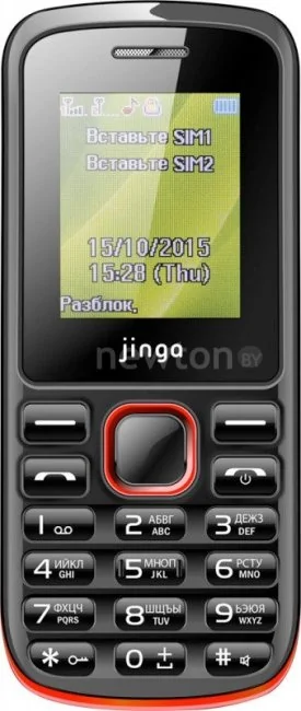Кнопочный телефон Jinga Simple F100 New Black/Red