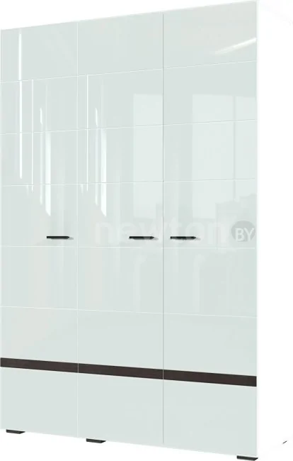 Шкаф распашной SV-Мебель Соло трехстворчатый (белый/белый глянец/венге)