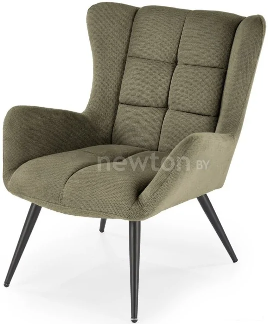 Интерьерное кресло Halmar Byron (оливковый/черный)