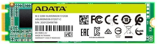 SSD ADATA Ultimate SU650 512GB ASU650NS38-512GT-C