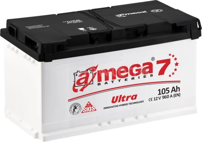 Автомобильный аккумулятор A-mega Ultra 105 R (105 А·ч)