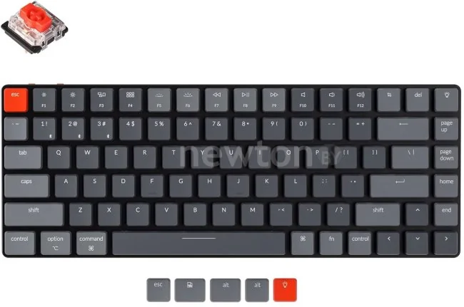Клавиатура Keychron K3 V2 RGB K3-B1-RU (Gateron G Pro Red)