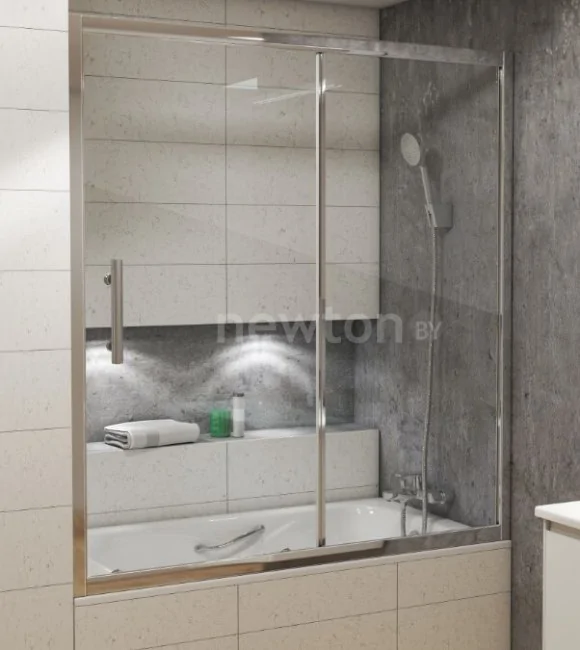 Стеклянная шторка для ванны Grossman GR-170/2 170x140