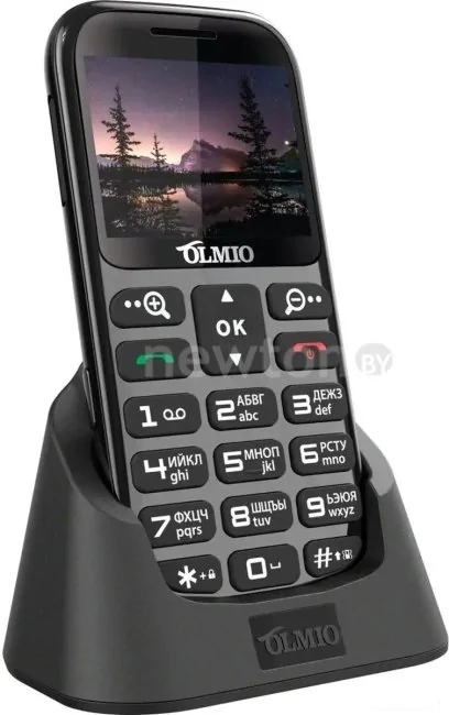 Кнопочный телефон Olmio C37 (черный)