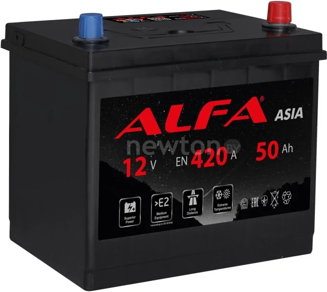 Автомобильный аккумулятор ALFA Asia JR 420A (50 А·ч)