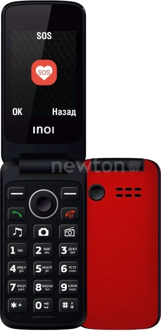 Кнопочный телефон Inoi 247B (красный)
