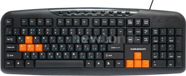 Клавиатура Nakatomi KN-11U Black-Orange