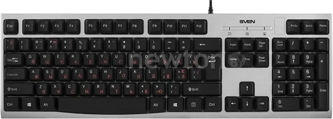 Клавиатура SVEN KB-S300 (серебристый/черный)