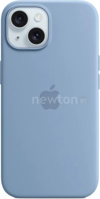 Чехол для телефона Apple MagSafe Silicone Case для iPhone 15 (зимний синий)