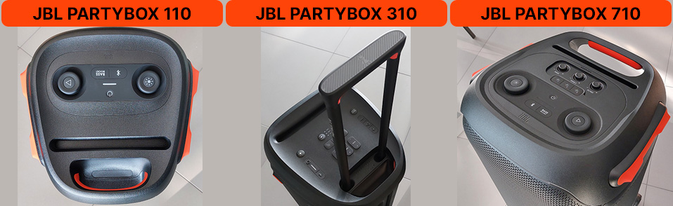 Колонки JBL Partybox: вид сверху