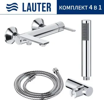 Смеситель Lauter Velvet 21СК6696С + 21СКFG80101C + 21S10048 + 21CKFS90120