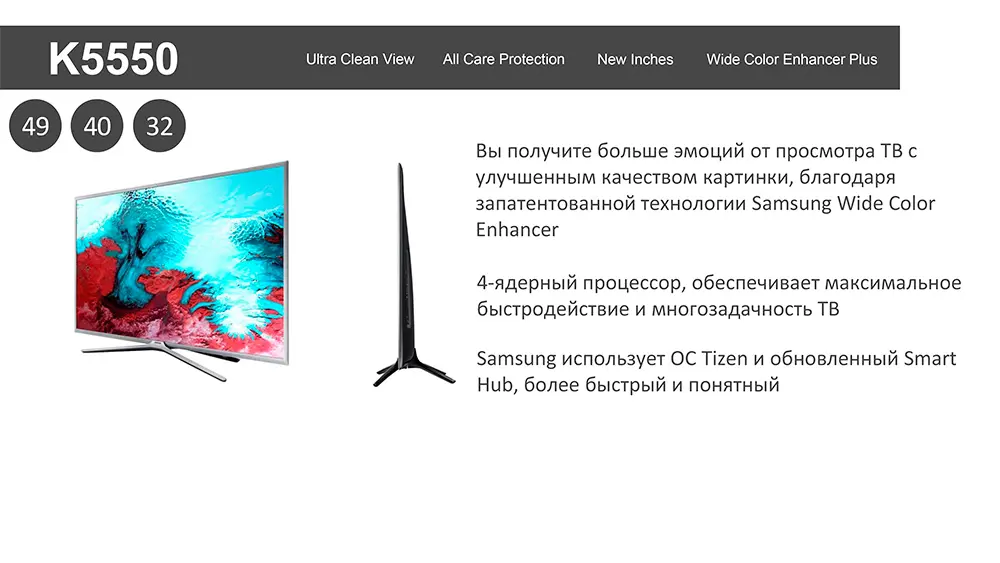 Особенности Samsung UE49K5550BU