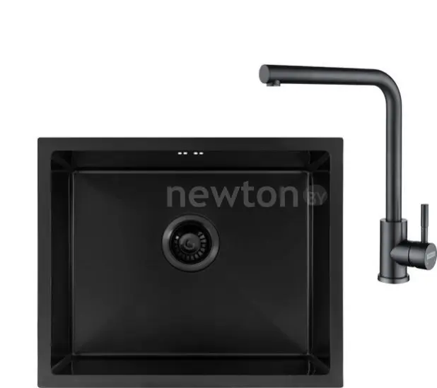Кухонная мойка ARFEKA ECO AR 550*450 + cмеситель ISIS BLACK PVD
