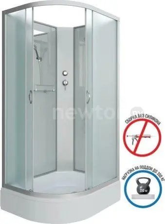 Душевая кабина Niagara NG-33084-14RBK 100x80 (матовое стекло)