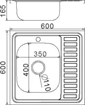 Кухонная мойка FRAP F66060R