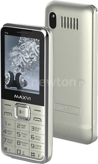 Телефон Maxvi P16 (серебристый)
