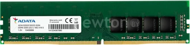 Оперативная память A-Data 16GB DDR4 PC4-25600 AD4U3200716G22-SGN