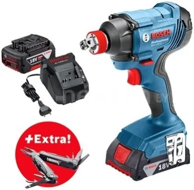 Ударный гайковерт Bosch GDX 180-LI Professional 0615990K9W (с 2-мя АКБ, кейс)