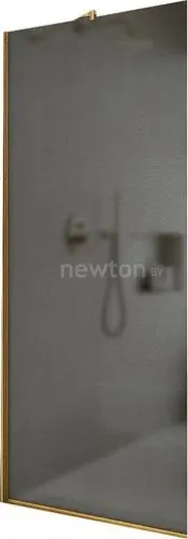 Душевая стенка MaybahGlass 109x195 MGD-682-3у (графитовое матовое стекло/золотой)