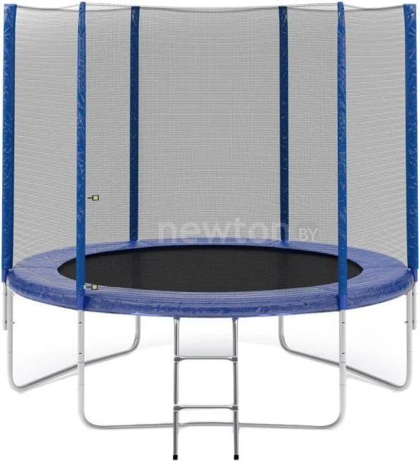 Батут Atlas Sport 252 см - 8ft Basic (с лестницей, внешняя сетка, синий)