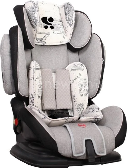 Детское автокресло Lorelli Magic+SPS Premium 2019 (черный/серый город)