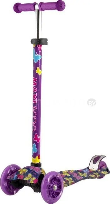 Двухколесный детский самокат Maxiscoo Junior MSC-J072101PR (бабочки)