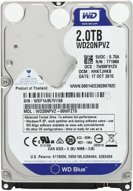 Жесткий диск WD Blue 2TB [WD20NPVZ]